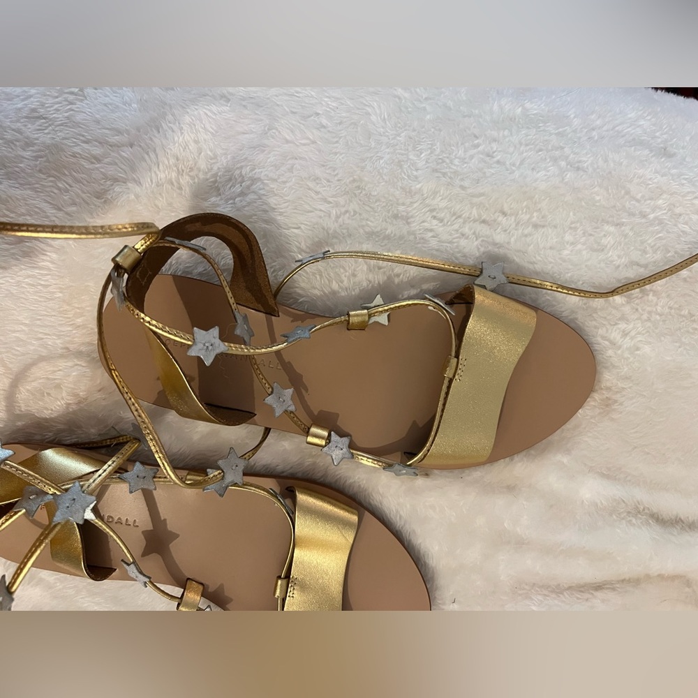Loeffler Randall Gold and Silver Star Gladiator Sandals - Picture 3 of 7